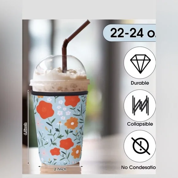 Floral Insulated cup sleeve(s) pick 1 in the color you want - Picture 2 of 13